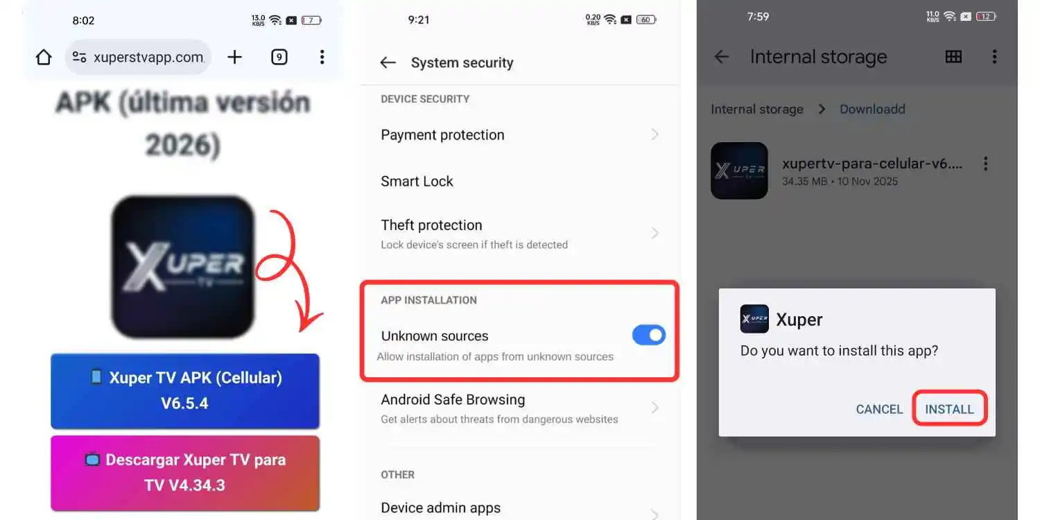Guía de instalación de Xuper TV