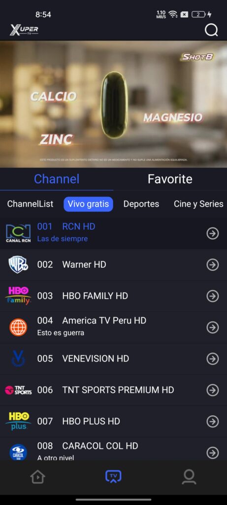 Explorar canales de televisión